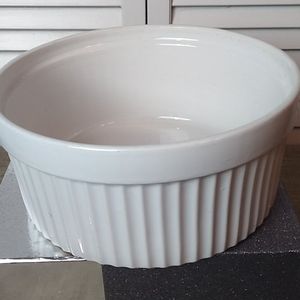 Stoneware French White Casserole Dish